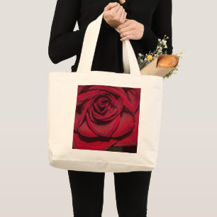 Rosa vermelha Jumbo Bolsa de canvas