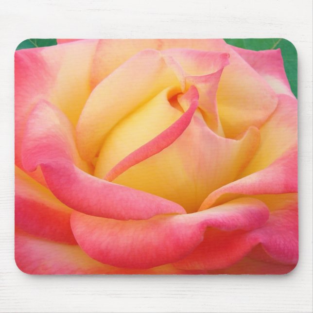 Rosa vermelho & amarelo Mousepad (Frente)