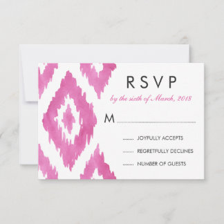 Rosa Vibrante Ikat RSVP