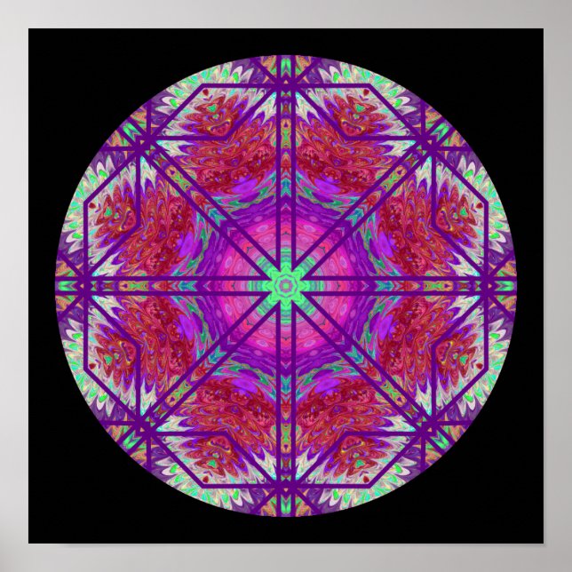 Rosa Window Mandala Poster 2 (Frente)