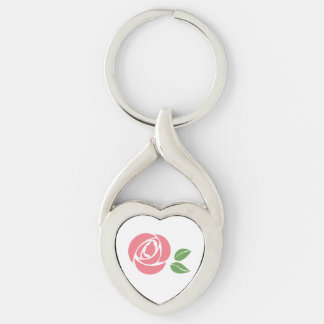 Rosa WW de chaveiro metal torcido