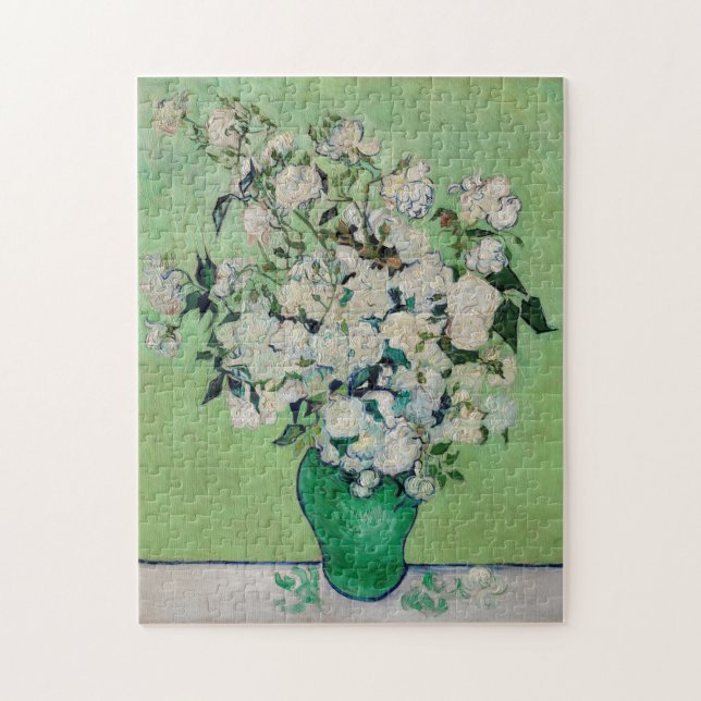 "ROSAS" 1889 POR VINCENT VAN GOGH ON QUEBRA-CABEÇA (Vertical)