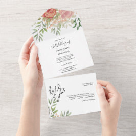 Rosas Água-marinha de Laranja Doce Pintadas à Mão