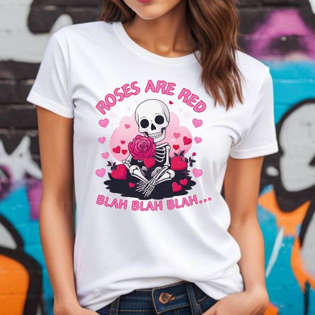 Rosas anti-Namorados são camiseta Red Blah Blah (Criador carregado)