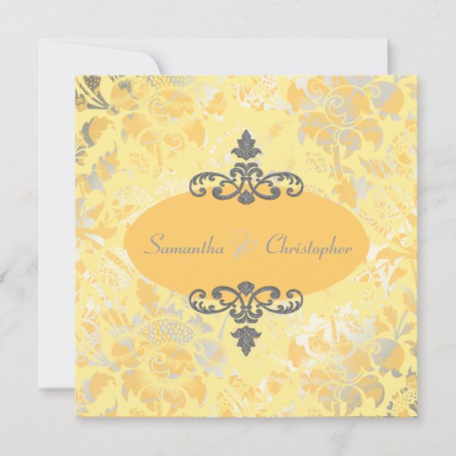 Rosas Antigas + Convites Amarelo/Cinza (Frente)