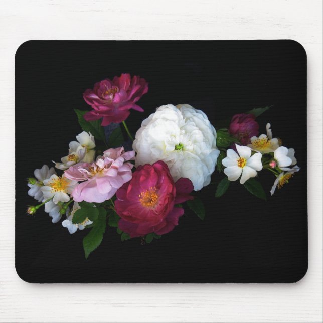 Rosas antiquados Mousepad (Frente)