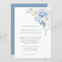 Rosas Azuis e Brancas, Convite para Casamento de P