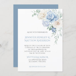 Rosas Azuis e Brancas, Convite para Casamento de P