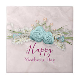 Rosas azuis e Dia de as mães de Buquê Floral Coroa