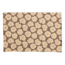 Rosas barrocas em marrom-noz - padrão sem costura.