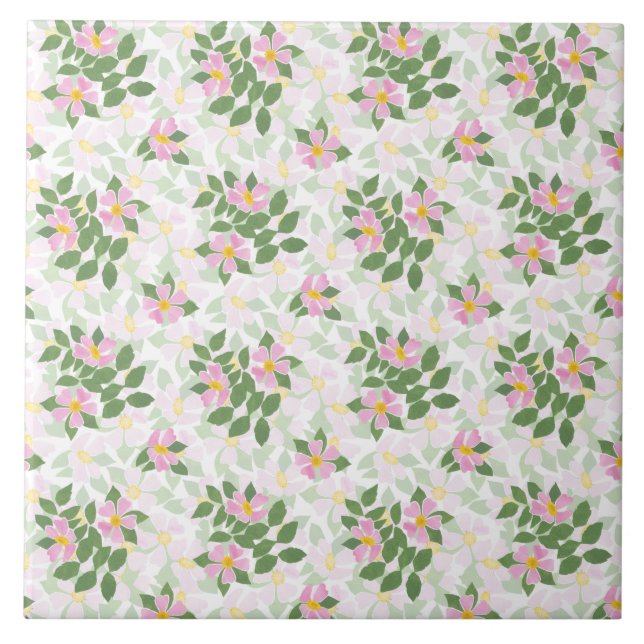 Rosas bonito de Cachorro Rosa no Padrão Branco (Frente)