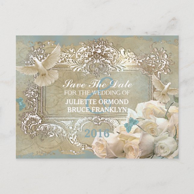 Rosas Brancas - Coleção de Convites de Casamento (Frente)