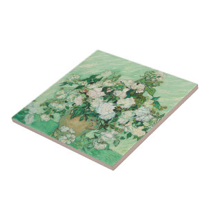 Rosas Brancas de Van Gogh - Arte Floral Mint Vinta