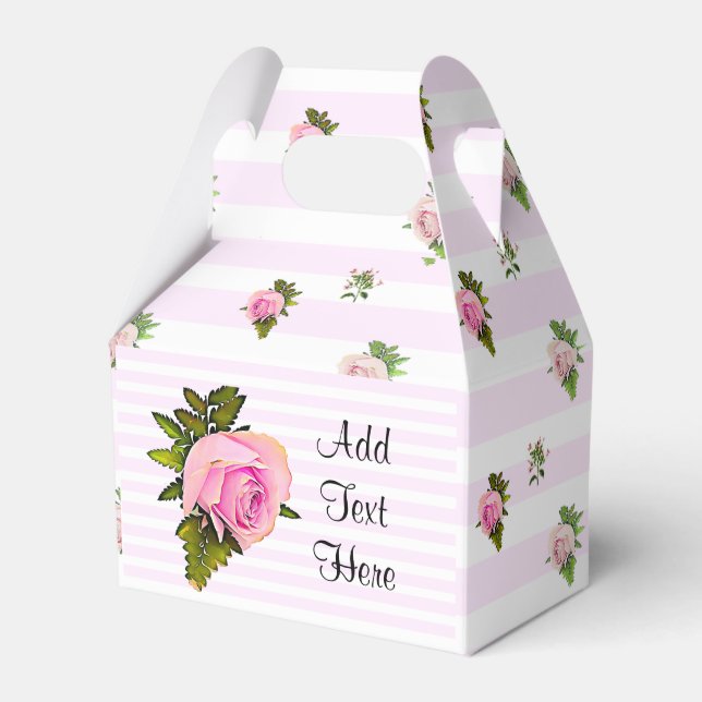 Rosas brancas e rosadas - Caixa de Favor Chic Flor (Frente)
