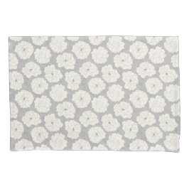 Rosas brancas em Cinzas claras - padrão uniforme.