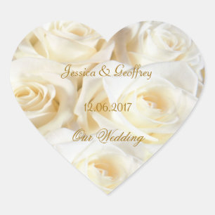 Rosas brancos elegantes que Wedding a etiqueta