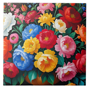 Rosas brilhantes e coloridas