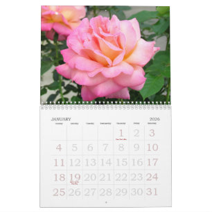 Rosas Calendário Personalizado 2018