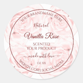 Rosas claro de etiquetas de empacotamento de produ