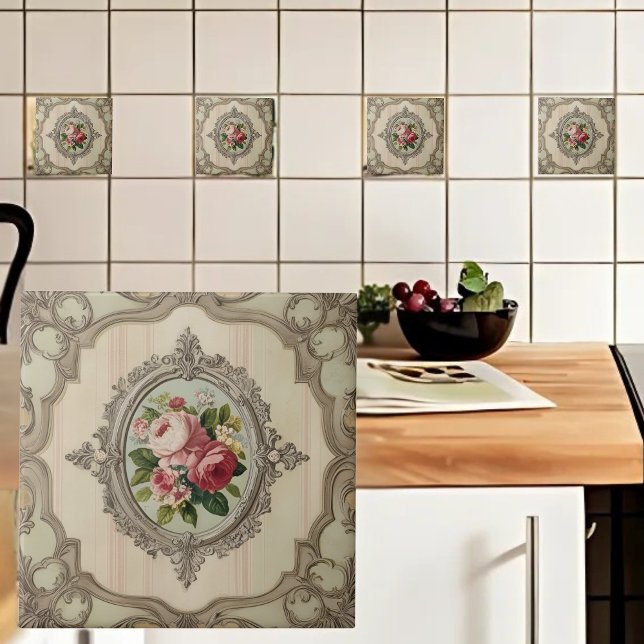 Rosas com moldura Vintage (Criador carregado)