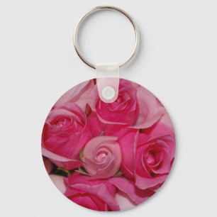 Rosas cor-de-rosa - chaveiro