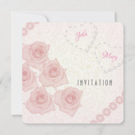 Rosas cor-de-rosa convidado de casal