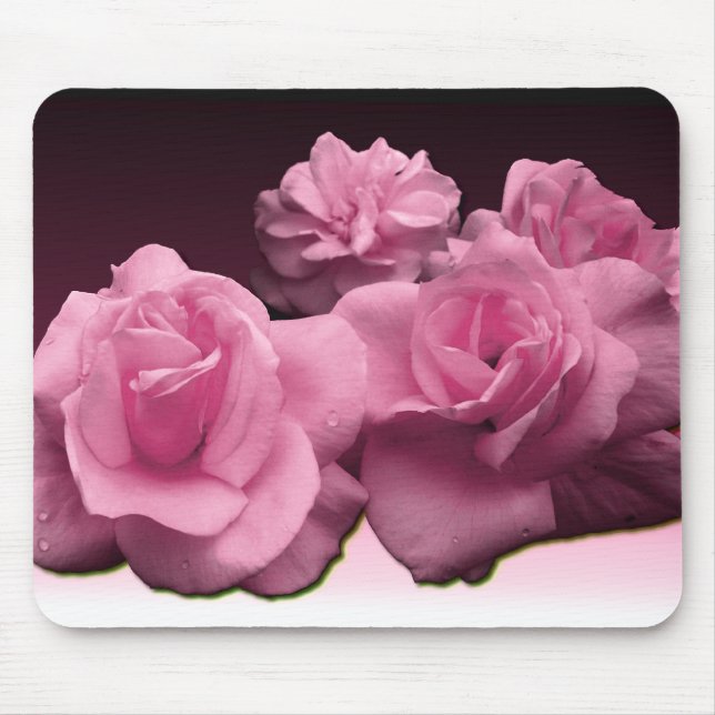 Rosas cor-de-rosa Mousepad (Frente)
