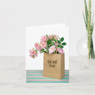 Rosas cor-de-rosa para cartão de Melhoras