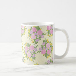 Rosas cor-de-rosa, Rosas selvagens e caneca amarel