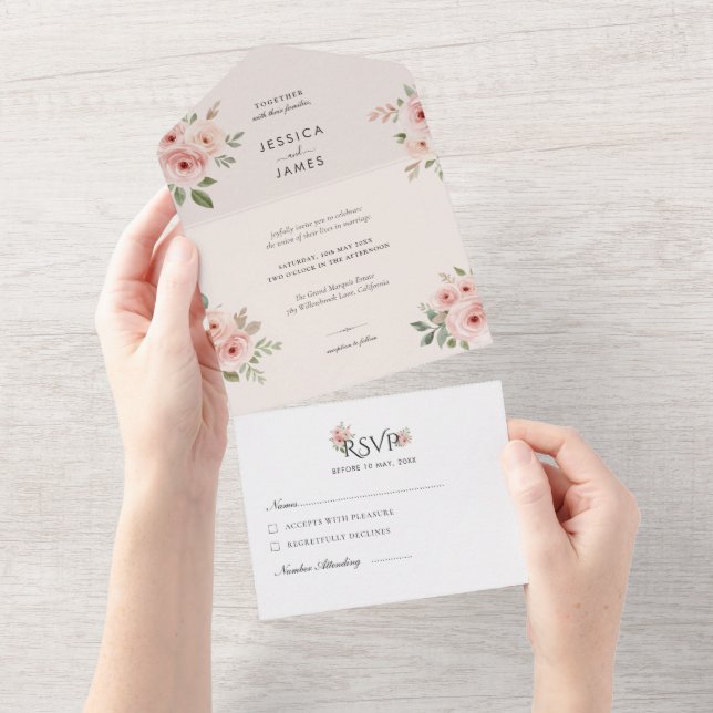 Rosas Coradas Edição Elegante Casamento (Aba destacável)