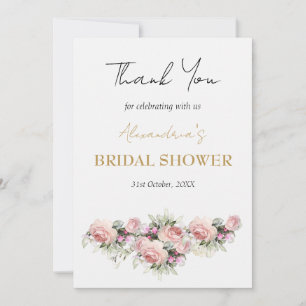 Rosas de agradecimento personalizadas para chá de