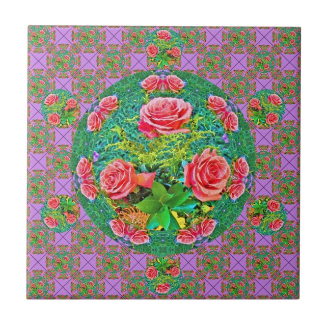 Rosas de Aquarela Rosa (Frente)