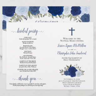 Rosas de Boho Azul Dobram o Casamento Católico