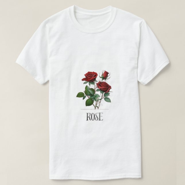 rosas de camiseta como você (Frente do Design)