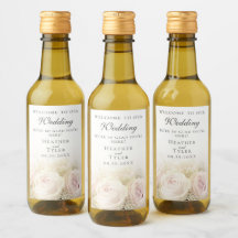 Rosas De Casamento Mini Etiquetas De Vinho