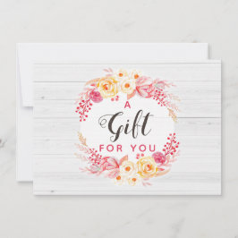 Rosas de Chique de Certificado de Presente e Rústi