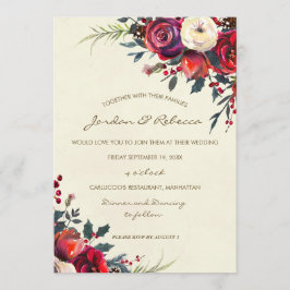 rosas de convite para casamentos no inverno de fér