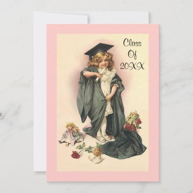 Rosas de Festa de Convite para a Graduação em Vint (Frente)