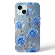 Rosas de gelo Elegante Capa de telefone de inverno