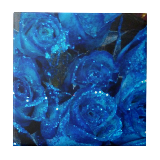 Rosas de Glamor Azul com Amor Romântico (Frente)