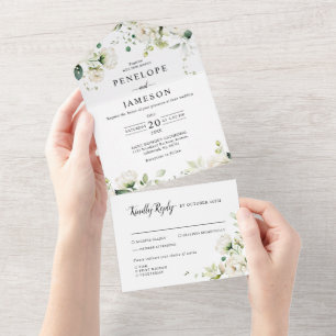 Rosas De Ivory Brancos Casamento Botânico Floral A