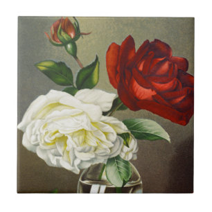 Rosas de Jardim Antigas em um Vaso de Vidro