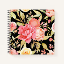 Rosas de Jardim de Algodão de Aquarela