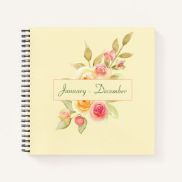 Rosas de Jardim de Algodão de Aquarela