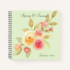 Rosas de Jardim de Algodão de Aquarela