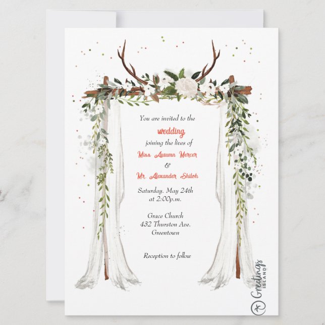 Rosas De Madeira Rústica Luz Verde-Rosa-Branca Flo (Frente)