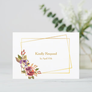 Rosas de Marsala Bronze Casamento Floral RSVP