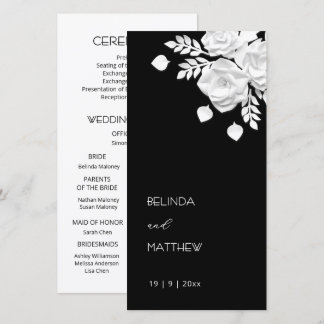 Rosas de papel cortadas em preto e branco | Progra