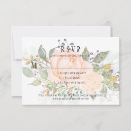 Rosas de Pêssego Amarelo Rosebuds Greenery RSVP