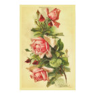 Rosas de vindima com Poster de gotas de poeira